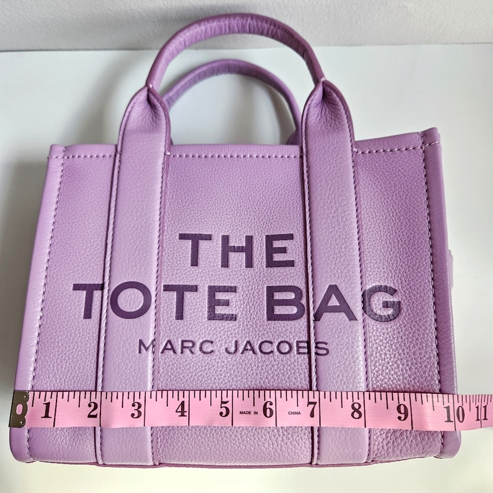 Marc Jacobs Leather Small Tote Bag in Regal Orchid - Picture 15 of 16